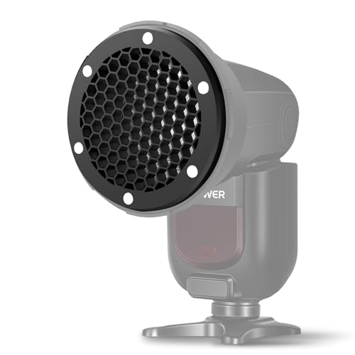 NEEWER Flash Honeycomb Grid, Magnetic Speedlite Flash Light Shaper Compatible with Godox V1/V1 PRO V850III/860II NEEWER NW620 NW700 NW760 Z880 Z760 Q120 Z3R, Adapter Rings Not Included, CRS15