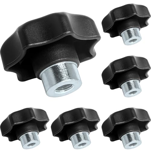 PALOZO L-track fastening knobs, 3/8"-24UNF threaded, 6-pack hardware set