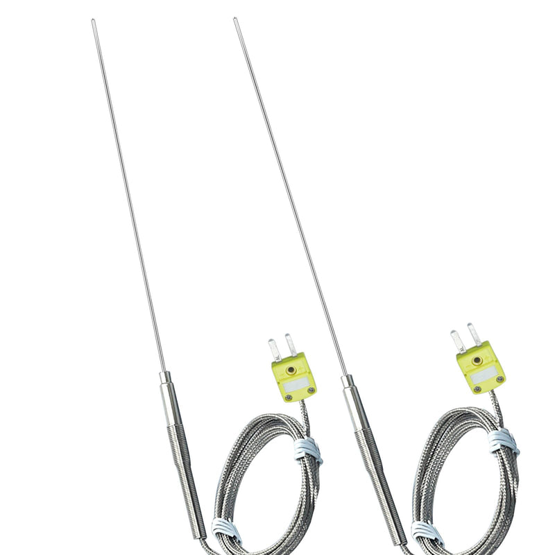 [Australia - AusPower] - 2 Packs TL1913SL K-Type thermocouple Probes -50℉~1100℉ 12in /0.04 in /47 in 