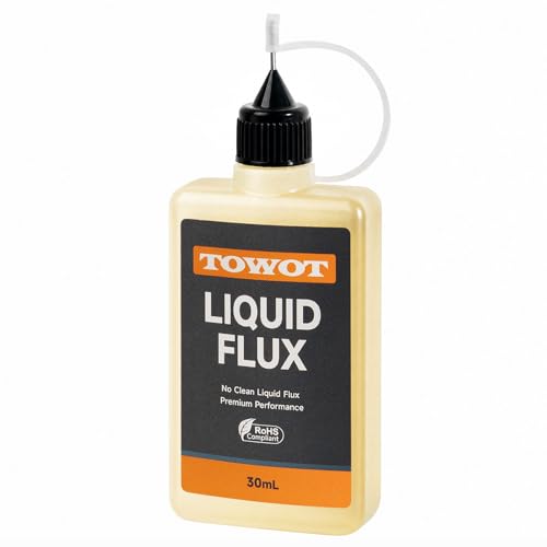 TOWOT Liquid Solder Flux 30ml No-Clean Soldering Flux for Electronics, Lead Free and Corrosion Resistant, High Purity Rosin Soldering Flux for Circuit Boards, Copper and Silver