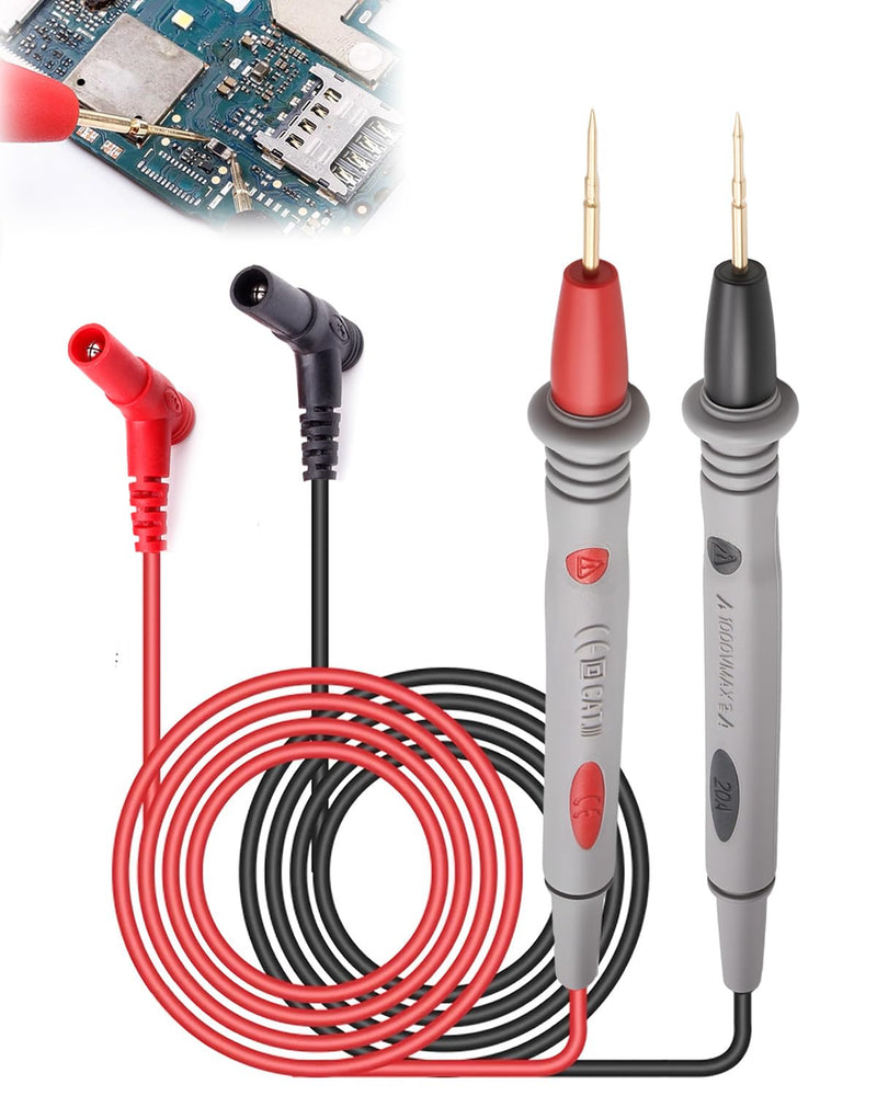 [Australia - AusPower] - Multimeter Test Leads 1000V 20A Gold-Plated Test Probe Lead, 40 inch Multi Meter Leads for Volt Clamp Meter Electrical Testing Tools (2PCS) 