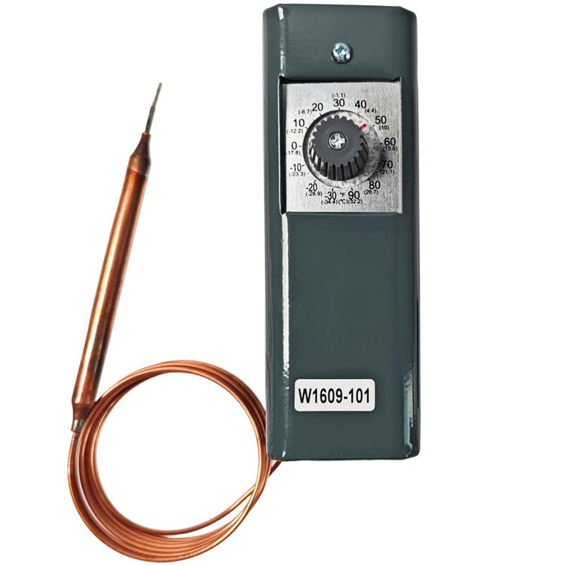[Australia - AusPower] - Refrigerator Thermostat Temperature Controller, Replacement for W1609-101 Compatible Units, Universal Fit for Freezers/ACS/Cold Rooms (-34°C to 32°C) with 5ft Capillary, OEM 88965-1 