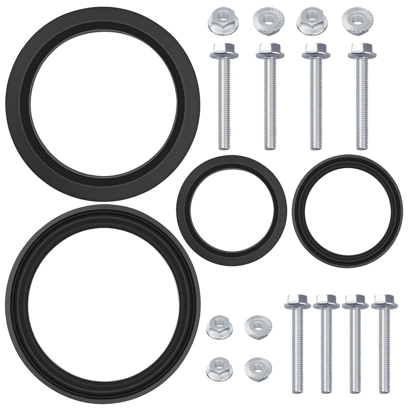 T1001-9VP+T1003-9VP Bladex Waste Valve Sealing Rings, Compatible with Valterra Valves | 3" for RV Sewer Donut Seal Replacement Kit with Hardware (1-1/2 inch + 3 inch (T1001-9P+T1003-9VP) 1-1/2 inch + 3 inch (T1001-7VP+T1003-9VP)