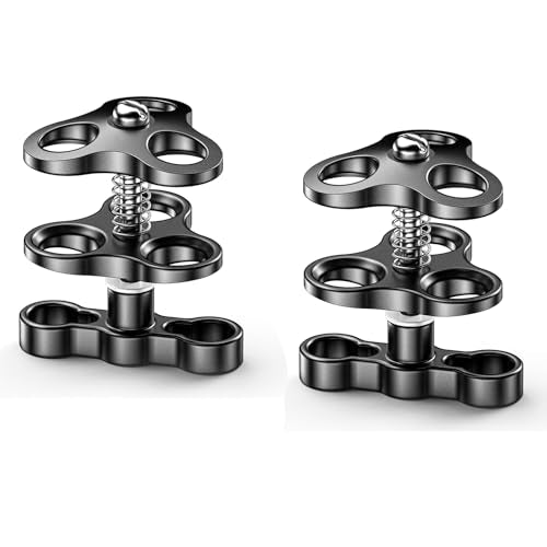 Sea frogs 2PCS Triple Ball Clamp for Diving Underwater Photography System