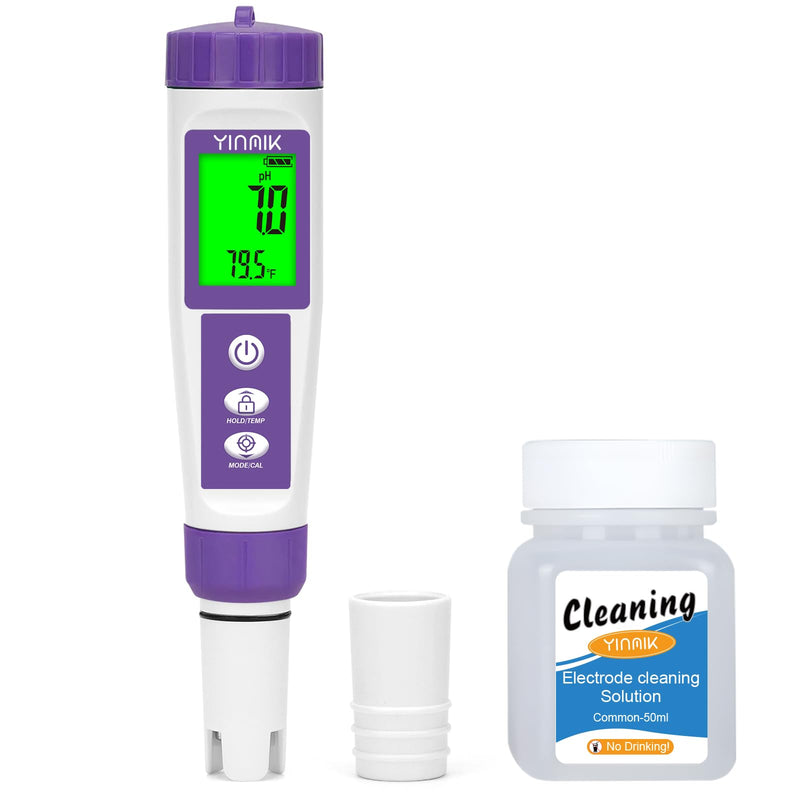 [Australia - AusPower] - Hydrogen Water Tester, TDS Meter Digital Water Tester, ORP Meter for Drinking Water, YINMIK 6 in 1 pH Meter for Kombucha, PPM pH EC Tester for Hydroponic, H2 Meter for Hydrogen Water Tablet 