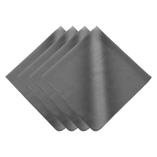 PATIKIL 4Pcs Soft Eyeglass Cloths, 15.8 x 15.8 Electronics Microfiber Cleaning Cloths Eyeglass Cleaning Fabric for Lens Wipes Glasses Cleaner Jewelry LCD Screens Cameras, Dark Gray