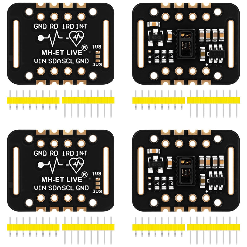 [Australia - AusPower] - 4pcs MAX30102 Heart Rate Pulse Blood Oxygen Concentration Detection Sensor Module for Arduino 