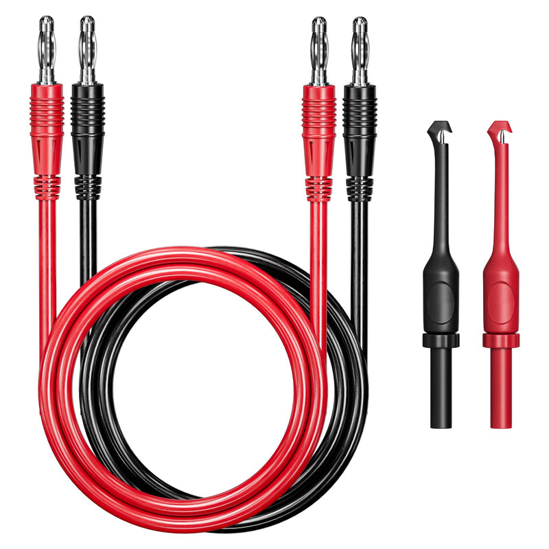 [Australia - AusPower] - Goupchn 4mm Banana Plug Test Leads with Wire Piercing Probes for Automotive Diagnostic, Multimeter Electrical Testing Red&Black Test Leads Kit 