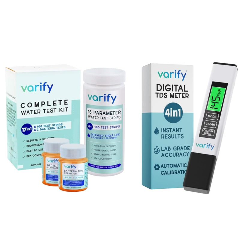 [Australia - AusPower] - Varify 4-in-1 TDS Meter and 17-in-1 Drinking Water Test Kit Bundle 