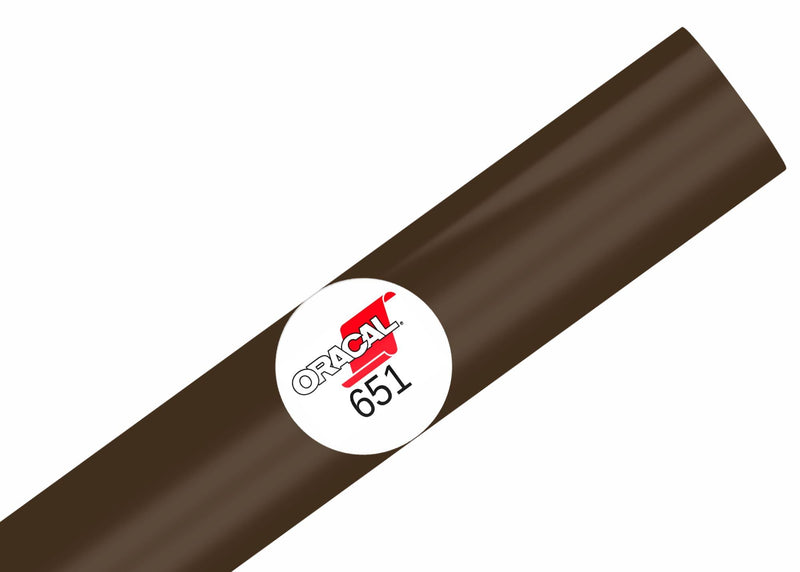 ORACAL 651 Glossy Permanent Vinyl 12 Inch x 10 Feet - Brown