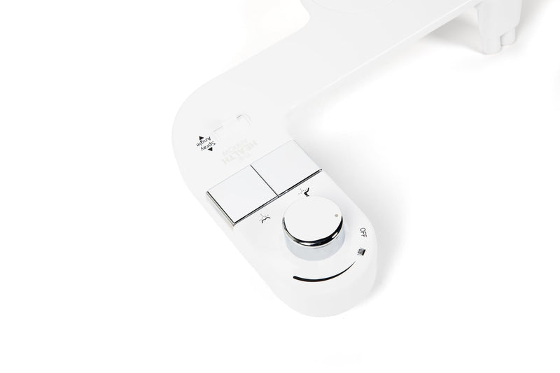 MIZU FLOW - Non-Electric Bidet Attachment for Toilet Seat, Adjustable Water Pressure & Spray Angle, Fresh Water, Hygienic, Self Cleaning, Dual Nozzles (Front & Rear Wash), DIY Easy Install (White)