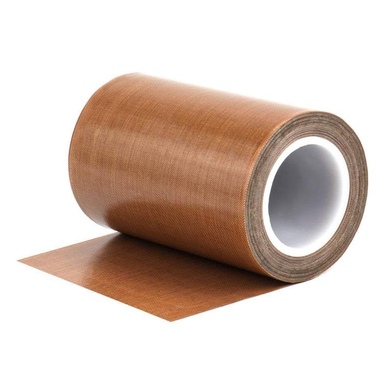 Teflone Tape PTFE Coated Glass Cloth – Heat Resistant Adhesive Tape 270°C Non-Stick Surface (4", 33ft) – Compatible with FoodSaver, Weston Pro, Vacuum Sealer, Heat Press, Packaging, Electrical Use 4in x 33ft