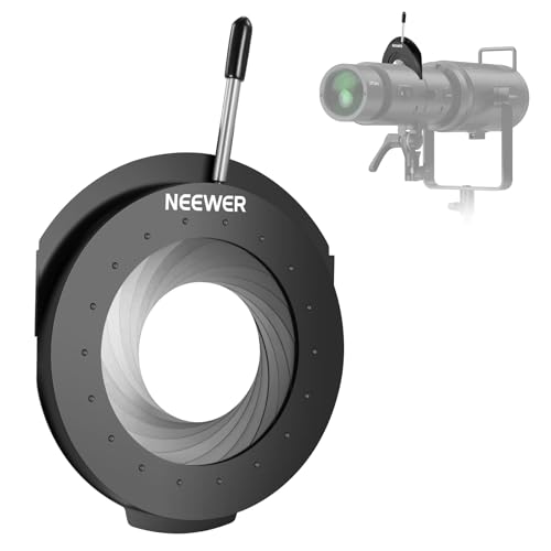 NEEWER Iris Shutter for LS-300 Spotlight Snoot Only, Heat Resistant 5-60mm Adjustable Aperture Leaf Blade Shutter Diaphragm for Studio Continuous Output Lighting LED Video Light Spot Control, CSS3
