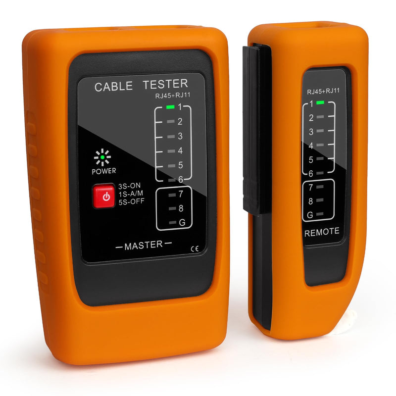 [Australia - AusPower] - Network Cable Tester and Ethernet Tester with POE Detection, 300m Remote RJ45 Tester for Cat5/Cat6 Cable, Automatically Checks Continuity, Open, Short, Crossover (Battery Not Included) Upgrade RJ45 Tester 