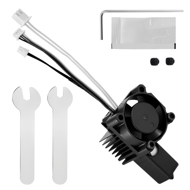 X1 Series Hotend Kit, Complete Assembly for Bamboo Lab X1 X1C 3D Printers, 0.4 mm Hardened-Steel Nozzle, Ceramic Heater, Thermistor, Fan and Extruder Heating Block Replacement X1 Series Hotend Kit