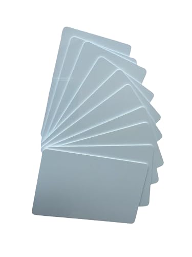 Dual Frequency 125 kHz EM4100 and 13.56 MHz RFID 1K Two Chips in One Plastic Card (Pack of 10) (White) White