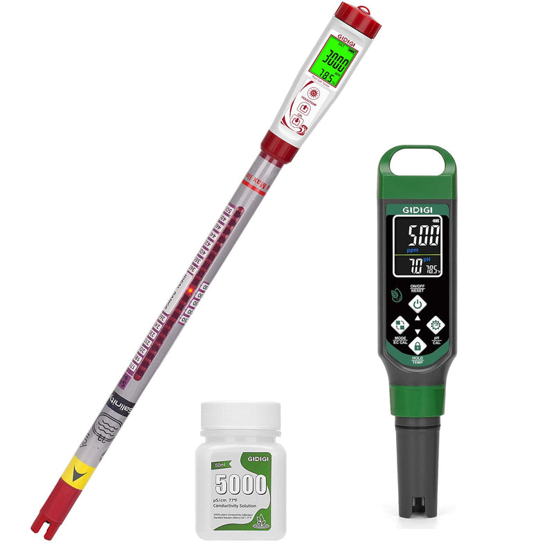 [Australia - AusPower] - 0-5000ppm Salt Tester with Long Probe and 1 in 4 EC TDS Tester 