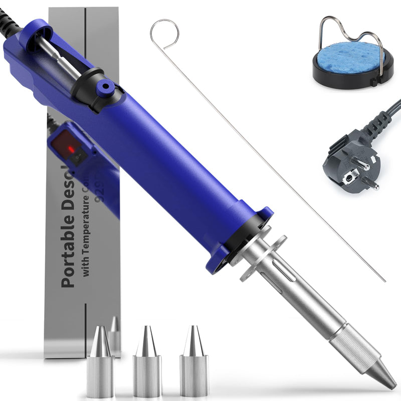 WEP 929D VI 180W Electric Desoldering Pump, Temperature Stabilisation, with Removable Soldering Pump and 3 Nozzles, Pump Function (EU)