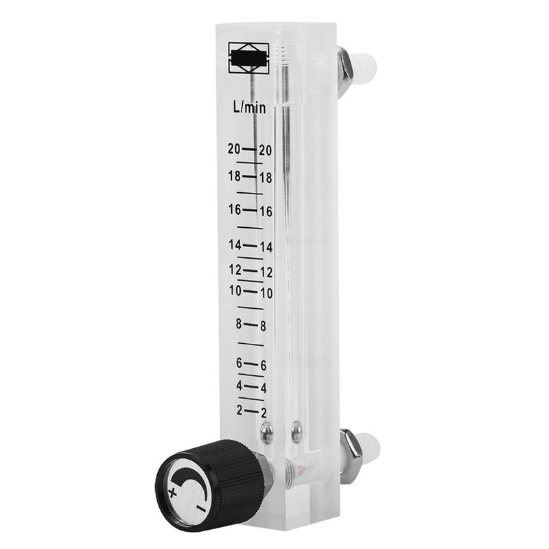 [Australia - AusPower] - Air Flowmeter, 2-20LPM Air Gas Flowmeter with 8mm Hose Barb Connection, Acrylic Oxygen Flow Meter, Sturdy Meter with Control Valve for Air Gas Measuring Controlling 