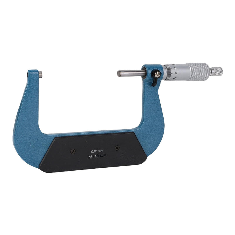[Australia - AusPower] - Yosoo Health Gear 75 to 100mm Micrometer, Outside Micrometer Set for Length Diameter Measurement, Stainless Steel Micrometer with Tungsten Carbide Faces for Machinist 