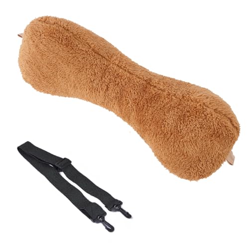 Head Recliner Pillow Adjustable Cotton Headrest Pillows for Recliner Chairs, Pain Relief Neck Support Pillow for Travel Home Sofa Armchair with Zipper Cover (Camel) Camel