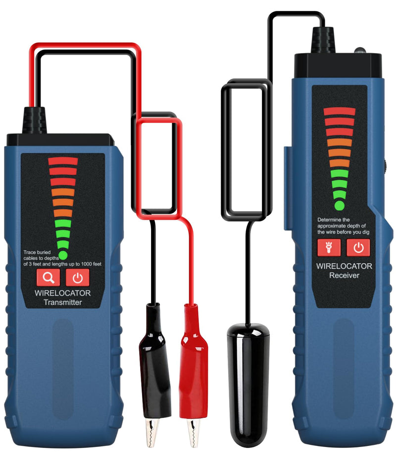 [Australia - AusPower] - F04 Underground Wire Locator, Cable Locator with Earphone, Buried Wire Detector for Locating Breakage Cables & Wires Dog Fence Cables 
