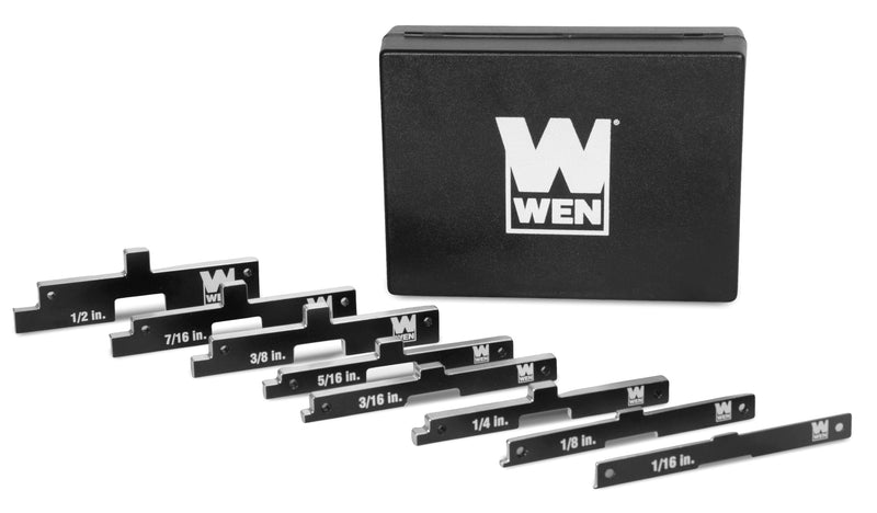 [Australia - AusPower] - Wen Aluminum Precision Setup Blocks, Eight-Piece Gauge Set for Router Tables, Table Saws, Band Saws, and Woodworking (10408) 