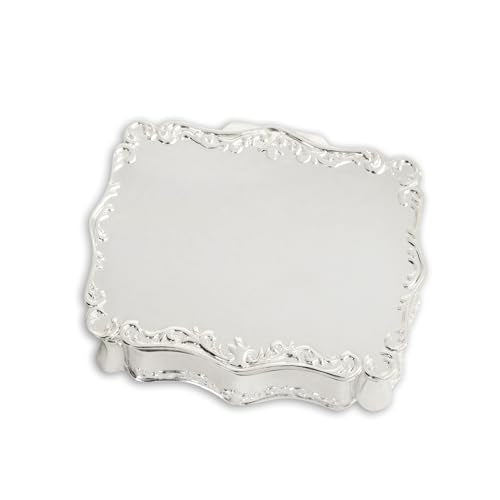 Cherished Moments Rectangle Jewelry Box for Jewelry & Keepsakes Silver Blank
