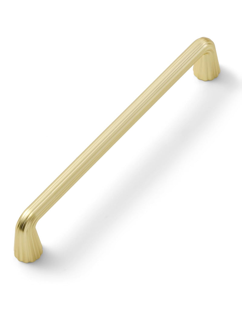 5 Pack Gold Cabinet Pulls 6.3" Hole Center Brushed Brass Drawer Pulls Bathroom Dresser Handles Hardware Zinc Alloy Pull - 6-5/16 Inch Hole Center Brushed Gold 5
