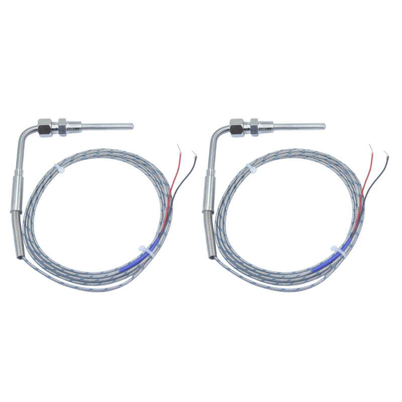 [Australia - AusPower] - 2 Packs K-Type thermocouple Probe for Measuring Automotive Exhaust Temperature Thread 1/8 Cable 79in 