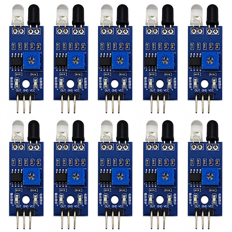 [Australia - AusPower] - 10PCS IR Infrared Obstacle Avoidance Sensor Module Compatible with Arduino 