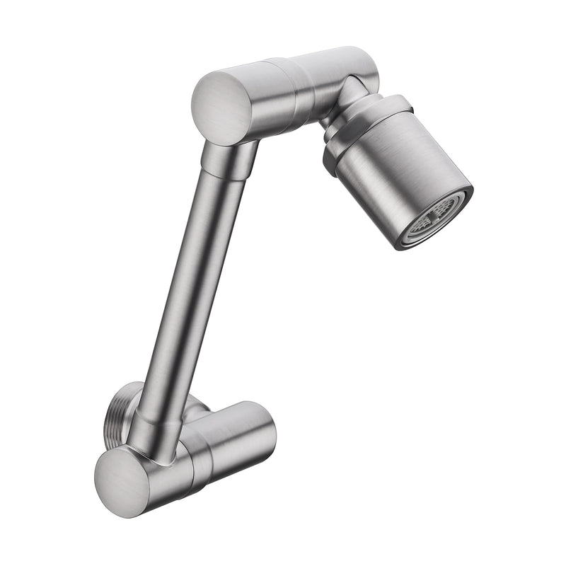 BAGNOLUX 1080° Swivel Faucet Extender for Kitchen Sink, 2 Modes Rotating Faucet Extension, Universal Splash Aerator Attachment Adapter for Bathroom Sink, Robotic Arm Water Nozzle, Brushed Nickel Brushed Nickel-2