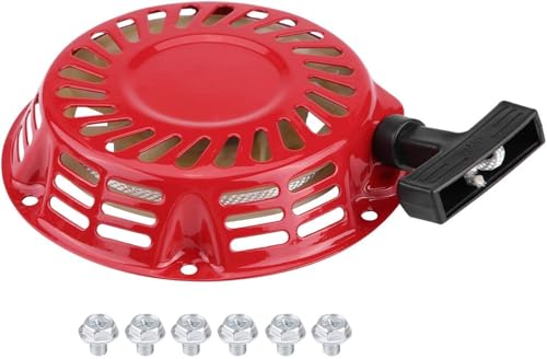 Pulley Starter Lawn Mower for 2kW 168F Petrol Generator, Metal Pulley Starter Reversing Starter, Replacement Pull Starter with 175 mm Diameter for Vibrating Plate & Generator