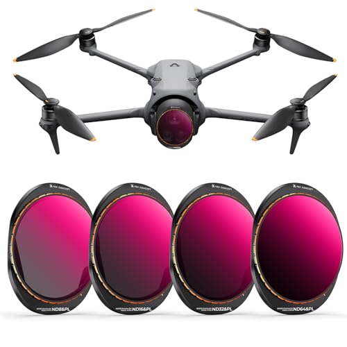 K&F CONCEPT 4 Pack ND/PL Filter Set Compatible with DJI Mavic 4 Pro ND8&PL+ND16&PL+ND32&PL+ND64&PL