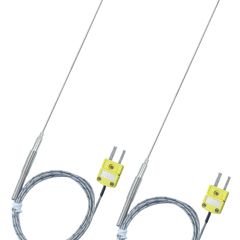 [Australia - AusPower] - 2 Packs of TL1916SL K-Type thermocouple Probes Probe 11.9 in/0.06 in/Cable Length 40 in Measuring Range -50°F - 1100°F 