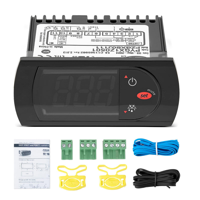 [Australia - AusPower] - PZGXS0J111 Temperature Thermostat with Temperature Sensor Probe, 115V Digital Temperature Controller Kit Compatible with Carel All Refrigerator Types 