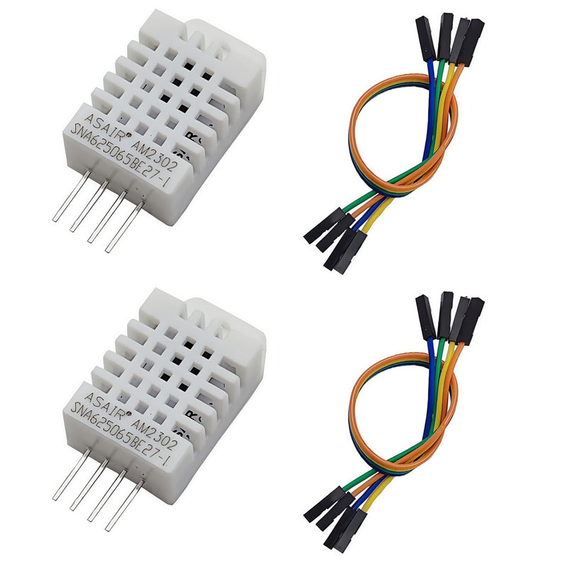[Australia - AusPower] - 2PCS DHT22 AM2302 Digital Temperature and Humidity Sensor Temp Humidity Digital Measurement Module with 4Pin Jumper Cables 