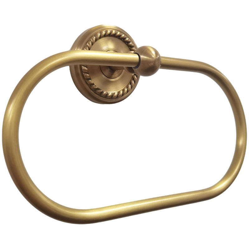 Oval Towel Ring, Antique Brass Towel Holder for Bathroom Wall Mounted | Vintage Gold Hand Towel Ring, Fashion Towel Rack Hanger for Washroom, Kitchen, Washbasin, Entryway