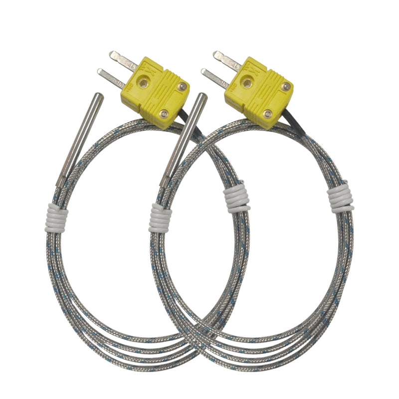 [Australia - AusPower] - K Type thermocouple Probe TL1004 Suitable for K-Type Probe thermocouple sensors and thermometers Metal Probe Temperature Range 0 to 935℉ (2 pcs) 