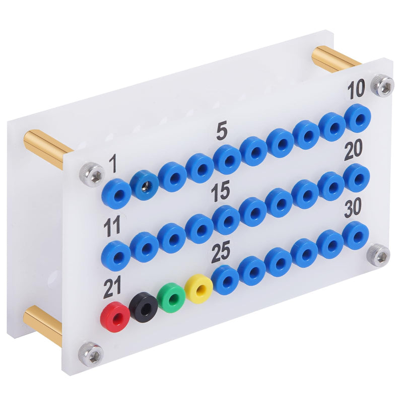 [Australia - AusPower] - 30 Positions Test Panel with Banana Jacks, Quick Connect Terminal Block for Wire Harness Testing, 36V 2A, Electrical Test Connector, Electric Connector for Industrial and Lab Electric Testing 