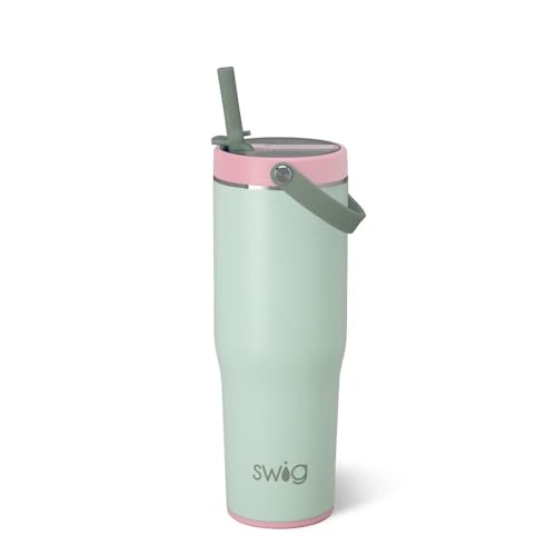 Swig Life 30oz Leakproof To-Go Tumbler with Handle, Sage Mist 30 Ounces