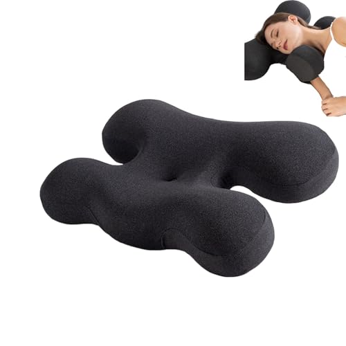 Side Sleep Beauty Pillow,Ergonomic Memory Foam with Removable Cover,Butterfly Shape Wrinkle Prevention Pillow for Protecting Your Hair and Skin