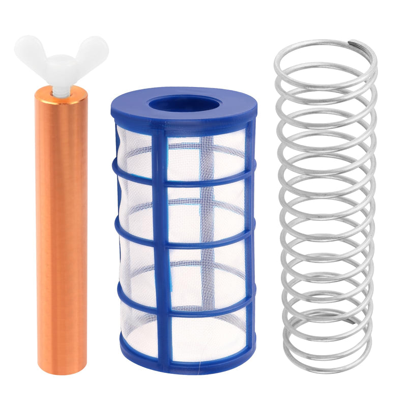 LJB Copper Anode Replacement Kit Includes 4.13"× 0.71" Copper Anode Rod, Filter Screen, Spring, and M6 Screw, Suitable for Pool Solar Ion Generator Copper Anode Replacement