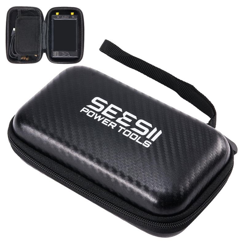 Seesii 4 Inch Protective Case for NanoVNA-H4 & TinySA Ultra: EVA Hard Case with Custom Fit Foam for Antenna and Spectrum Analyzer, Waterproof Shockproof Design with Carrying Strap Improved