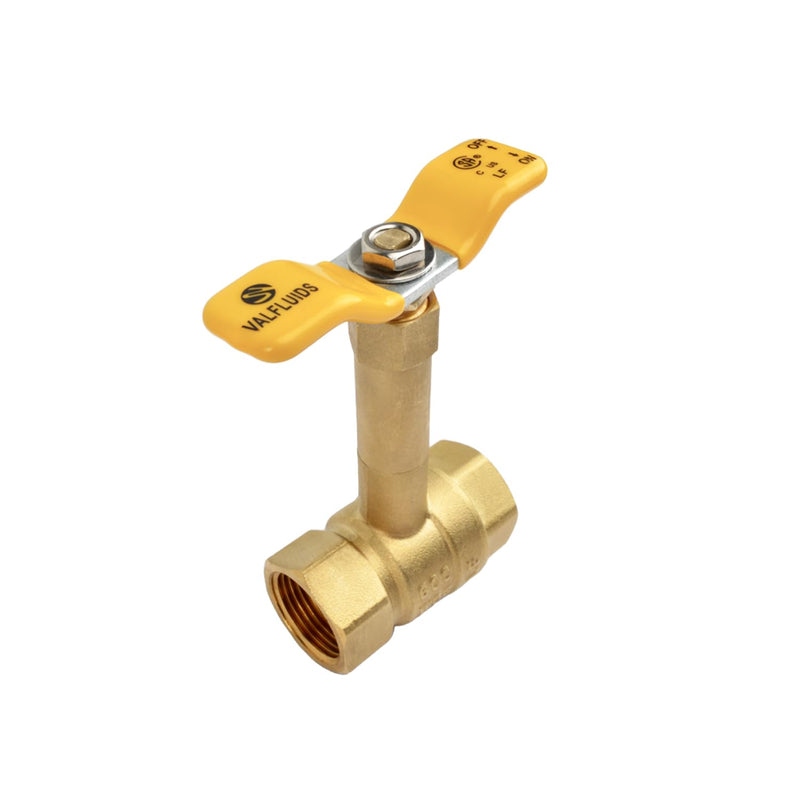 Brass Long Bonnet Ball Valve, Lead-Free, NPT Thread Connection (3/4-Inch) 0.75 Inch