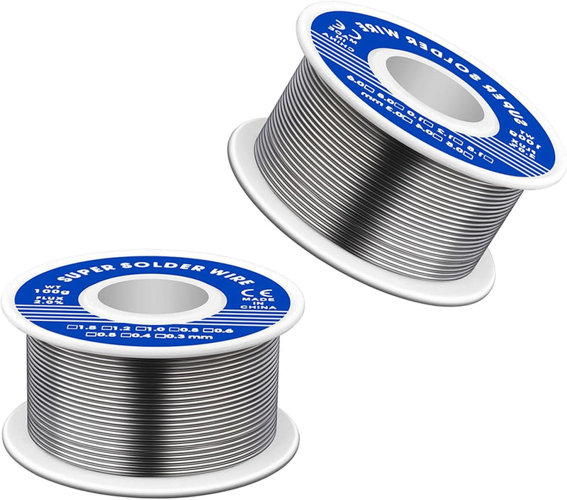 Solder with Flux, Soldering Wire 1 mm 100 g Lead-free Solder with Rosin Core, Low Temperature Soldering Wire Soldering Wire Soldering Wire Soldering for Electronic Electric Soldering DIY and Repair