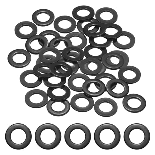 M METERXITY M10 flat washers, black galvanized 304 stainless steel, 20mm outer diameter, 2mm thick