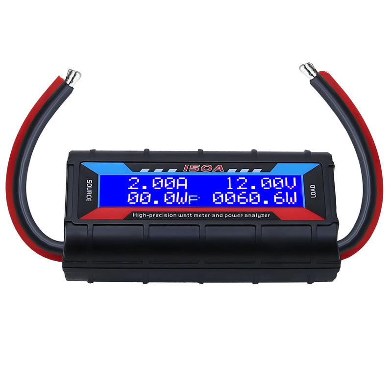 [Australia - AusPower] - 60V 150A Watt Meter Power - High Precision Power Monitor Power Consumption Meter Battery Analyzer Tester with Digital LCD Screen for RC Solar Wind Power Ebike(9000W) (60V150A) 60V150A 