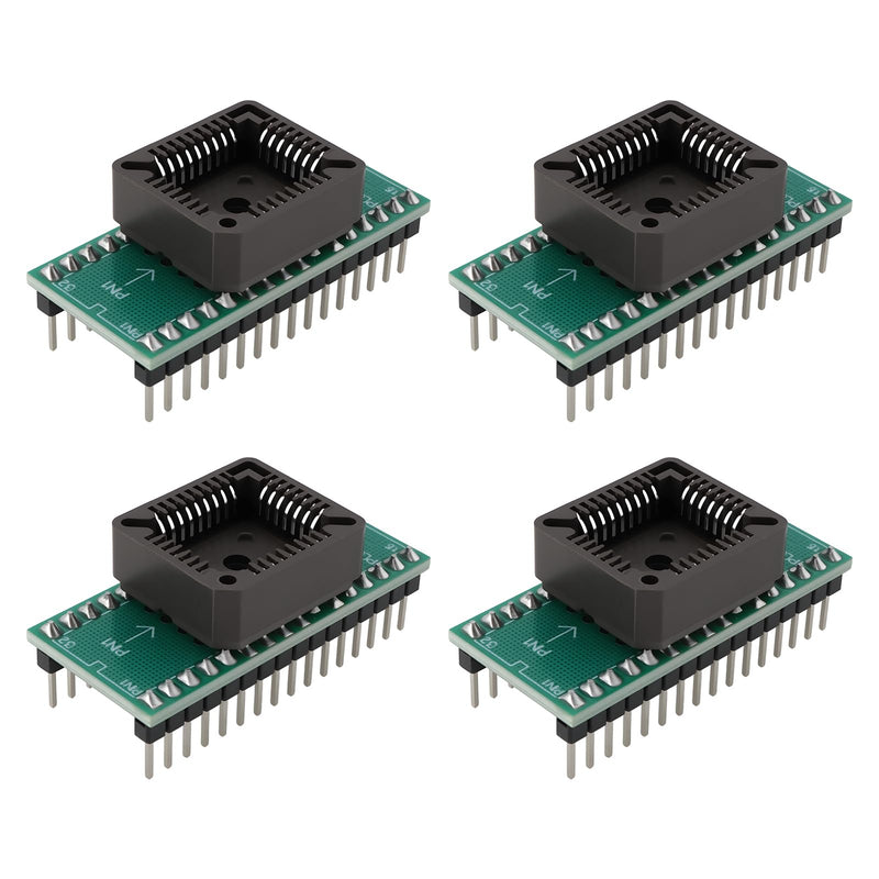 OTOTEC Pack of 4 PLCC32 to DIP32 Programmer IC Adapter Socket Compatible with Willem Compatible with Xeltek for TL866 II Plus