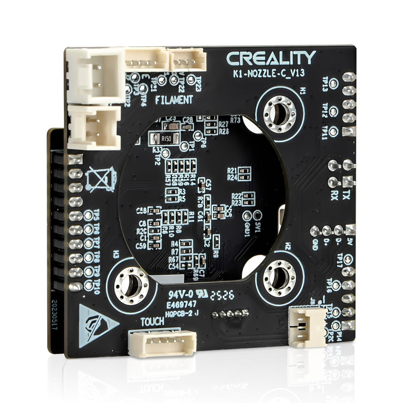 Creality 2025 New Version K1 Series Hotend PCBA Adapter Board, K1 SE Hotend Toolhead Module, T9_GD32F303CBT6 NOZZLE-C-V13 HQPCB-2 PCBA Breakout Module Replacement for 3D Printers K1 SE/K1C/K1/K1 Max K1 Series Hotend Adapter Board